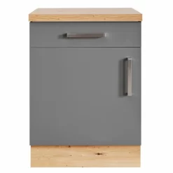 Anrichte DARIA - Schiefergrau - Artisan Eiche - 60 Cm