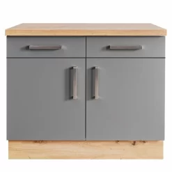 Anrichte DARIA - Schiefergrau - Artisan Eiche - 100 Cm