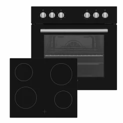 ATLANTIC Einbau-Herdset ATL EHMULTI5C60 - Schwarz - A