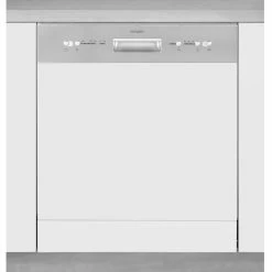 EXQUISIT Einbau-Geschirrspüler EGSP6012-EB-030E - Silber - Teilintegriert - 60 Cm - E