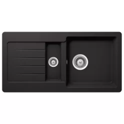 Einbauspüle - Nero - Cristalite - 86x43,5 Cm