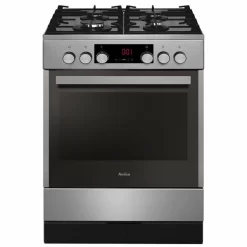 AMICA Elektro-Gas-Standherd SHEG 914 121 E - Edelstahl - A