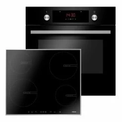 MICAN Einbau-Backofen-Set 50139 - Schwarz - A