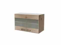 Glas-Hängeschrank RIVA - San Remo Eiche Hell - 100 Cm