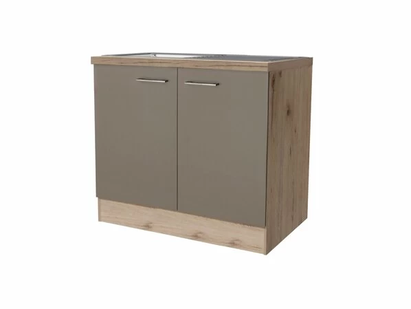 Spülenunterschrank RIVA - Quarz-Cubanit-San Remo - Mit Spüle - 100 Cm 1 Spülenunterschrank RIVA - Quarz-Cubanit-San Remo - Mit Spüle - 100 Cm