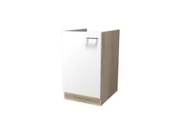 Spülenunterschrank SAMOA - Weiß-Sonoma Eiche - 50 Cm