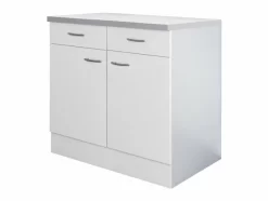 Anrichte WITO - Weiß-grau - 80 Cm