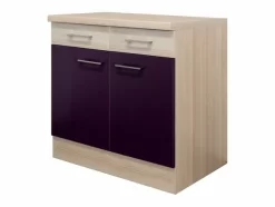 Anrichte FOCUS - Akazie - Aubergine - 80 Cm