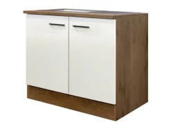 Spülenunterschrank VINTEA - Lancelot Oak - Magnolia Matt - 100 Cm