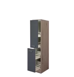 Demi-Apothekerschrank MORENA - San Remo Eiche - Basaltgrau Matt