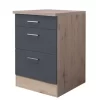 Topfschrank MORENA - San Remo Eiche - Basaltgrau Matt