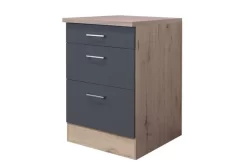 Topfschrank MORENA - San Remo Eiche - Basaltgrau Matt