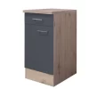 Unterschrank MORENA - San Remo Eiche - Basaltgrau Matt - 40 Cm