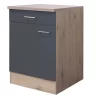 Unterschrank MORENA - San Remo Eiche - Basaltgrau Matt - 60 Cm