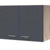 Hängeschrank MORENA - San Remo Eiche - Basaltgrau Matt - 80 Cm
