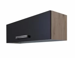 Kurz-Hängeschrank RISENTO - Anthrazit - San Remo Eiche - 100 Cm