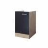 Spülenunterschrank RISENTO - Anthrazit - San Remo Eiche - 50 Cm