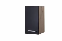 Oberschrank RISENTO - Anthrazit - San Remo Eiche - 30 Cm