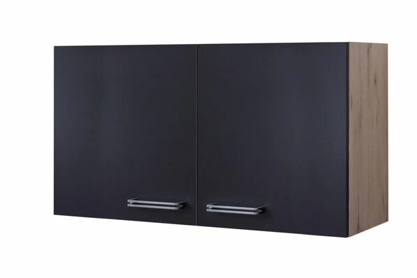 Oberschrank RISENTO - Anthrazit - San Remo Eiche - 100 Cm 1 Oberschrank RISENTO - Anthrazit - San Remo Eiche - 100 Cm