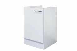 Spülenunterschrank ELEA - Weiß-Beton - 50 Cm