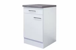 Unterschrank ELEA - Weiß-Beton - 50 Cm