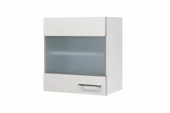 Glas-Hängeschrank ELEA - Weiß - 50 Cm