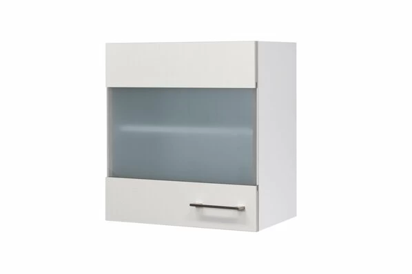 Glas-Hängeschrank ELEA - Weiß - 50 Cm